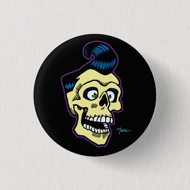 Ness Rockabilly 00 3 Cm Round Badge (Front)