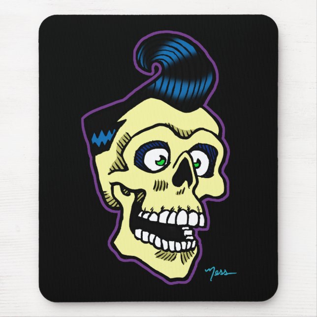 Ness Rockabilly Mouse Mat (Front)