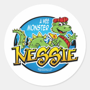 Nessie: A Wee Monster Classic Round Sticker