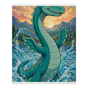 Nessie Collectable Card Art Poster