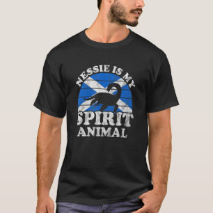 Nessie Is My Spirit Animal Loch Ness Monster Retro T-Shirt