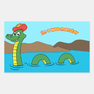 Nessie (Loch Ness Monster) Rectangular Sticker
