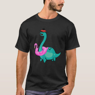 Nessie Pink Flamingo Inflatable Loch Ness Monster T-Shirt