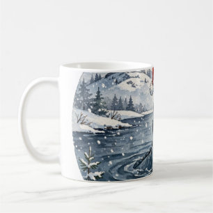 Nessie Santa Christmas Coffee Mug