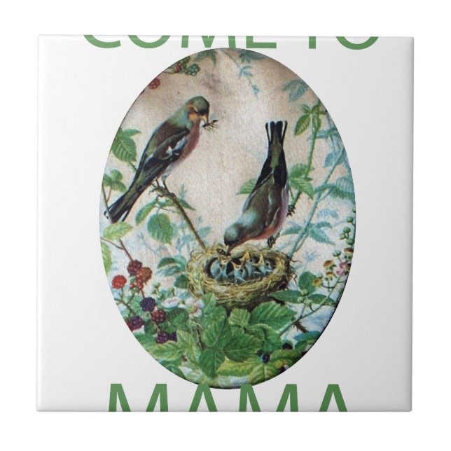 Nest of Joy: Family's Nourishing Young Spirit Love Tile (Front)