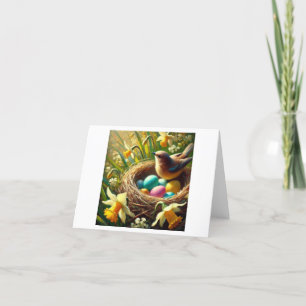 Nest with Easter Eggs, Holiday Card