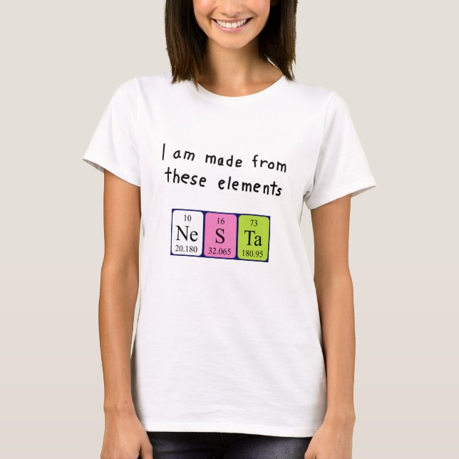 Nesta periodic table name shirt 13 (Front)