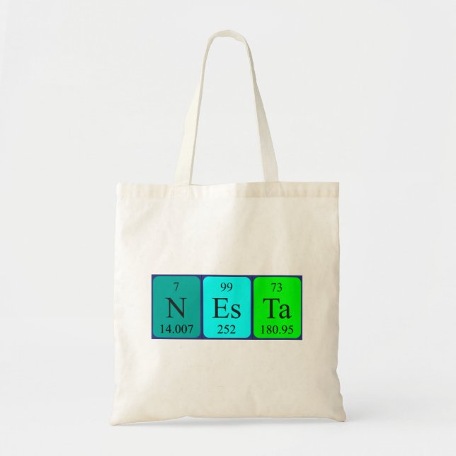 Nesta periodic table name tote bag 2 (Front)