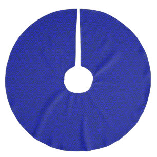 Nested Blue Hexagons Brushed Polyester Tree Skirt