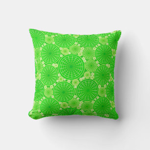 Nested wheels - lime green cushion