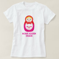Nesting babushka doll pink t-shirt