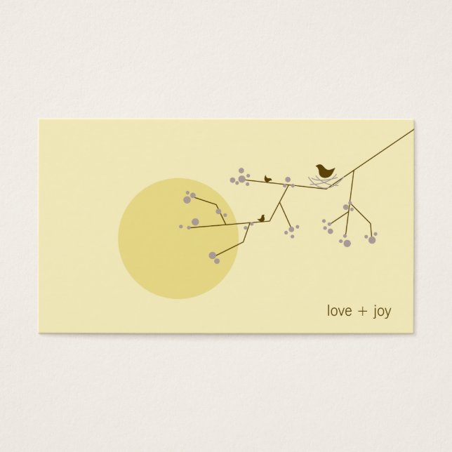 Nesting Bird Family Baby Shower DIY Favour Gift Ta (Front)