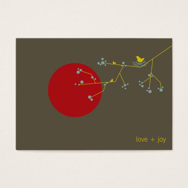 Nesting Bird Family Baby Shower DIY Favour Gift Ta (Front)