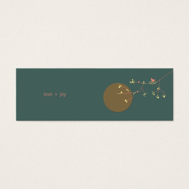 Nesting Bird Family Baby Shower DIY Favour Gift Ta (Front)