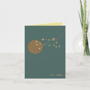 Nesting Bird & Family Baby Thank You Note Card