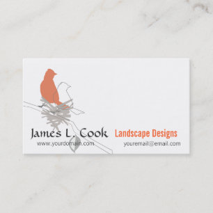 Nesting Birds Landscaping Event Planner Consultant Business Card