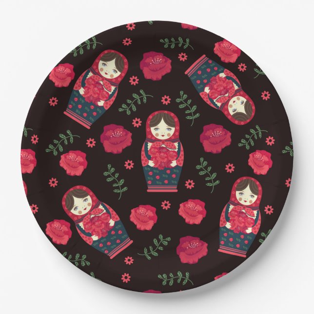Nesting Doll Paper Plate (Front)