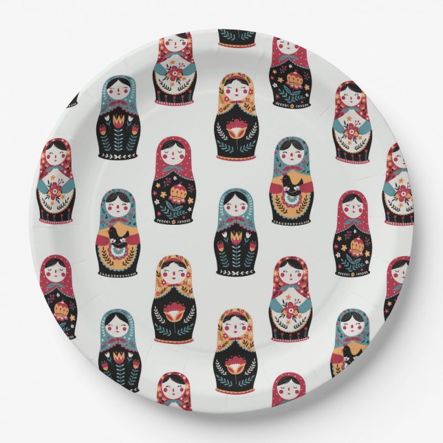 Nesting Doll Paper Plate (Front)