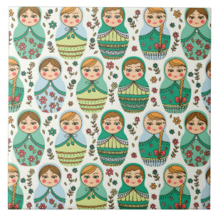 Nesting Dolls  Ceramic Tile