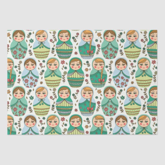 Nesting Dolls  Tissue Paper (Front)