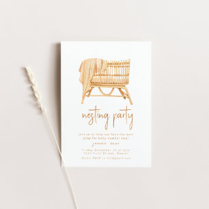 Nesting Party Boho Theme Crib Baby Shower Invite