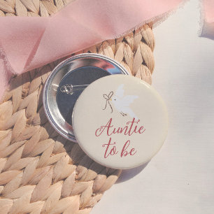 Nesting Party Girl Baby Shower Auntie To Be 6 Cm Round Badge