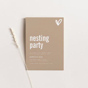 Nesting Party Invitation Template with Heart
