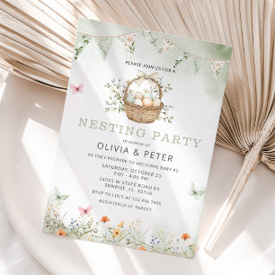 Nesting Party Prep the Nest Baby shower Invitation