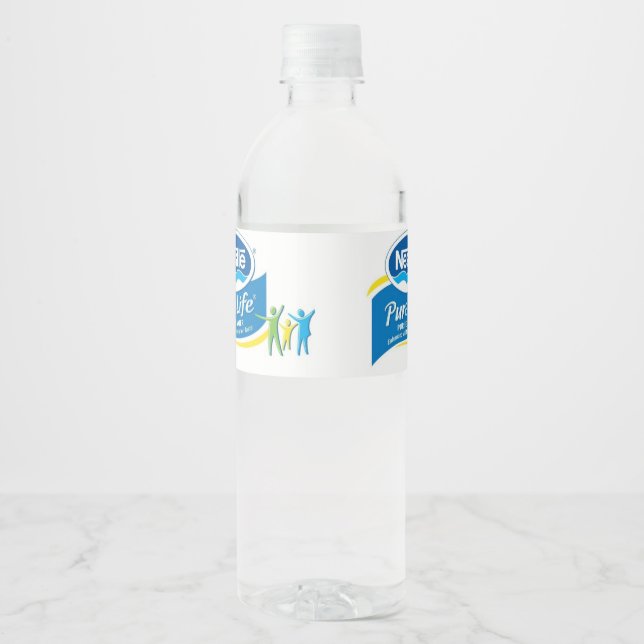 nestle purelife water bottle label (Front)
