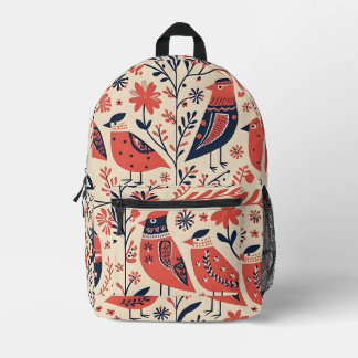 Nestled Nature Printed Backpack