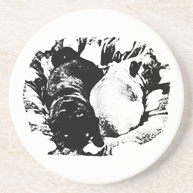 Nestled Pugs, Table Warmth Coaster (Front)