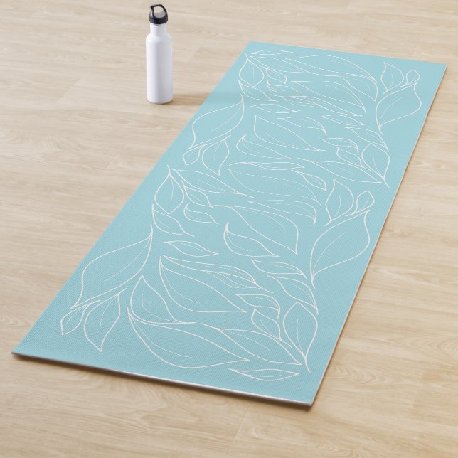 Nestling Leaves on Aqua Yoga Mat (In Situ)