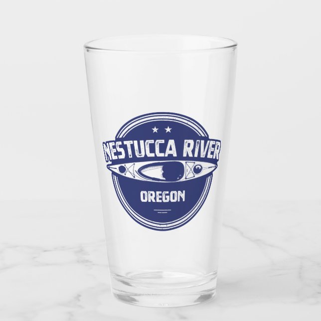 Nestucca River Oregon Kayaking Glass (Front)