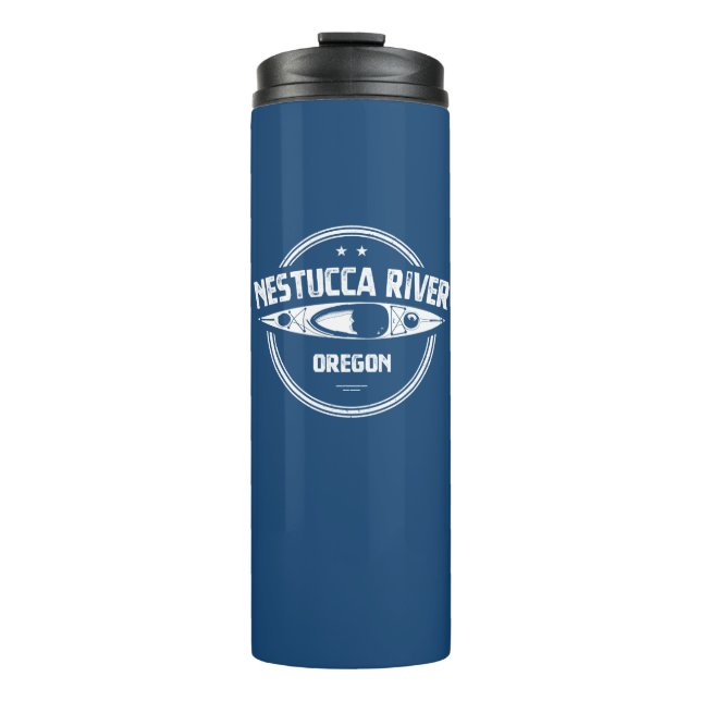 Nestucca River Oregon Kayaking Thermal Tumbler (Front)