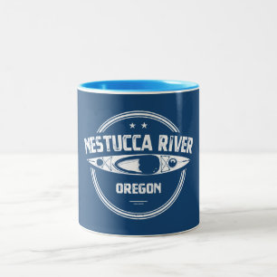 Nestucca River Oregon Kayaking Two-Tone Coffee Mug