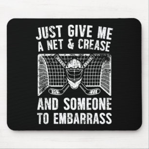 Net And Crease Ice Hockey Goalkeeper Ice Hockey Go Mouse Mat