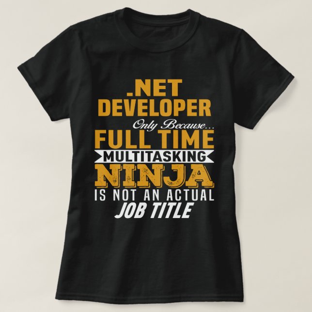 .Net Developer T-Shirt (Design Front)