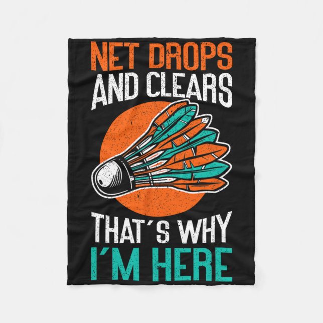Net Drops And Clears That's Why I'm Here Funny Dmi Fleece Blanket (Front)
