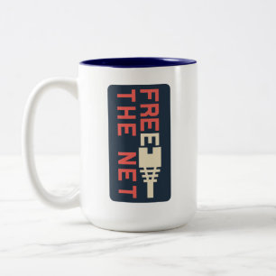 Net Neutrality Free the Net Two-Tone Coffee Mug