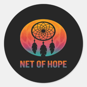 Net Of Hope Mindful Dreamcatcher Calm Healing Suns Classic Round Sticker