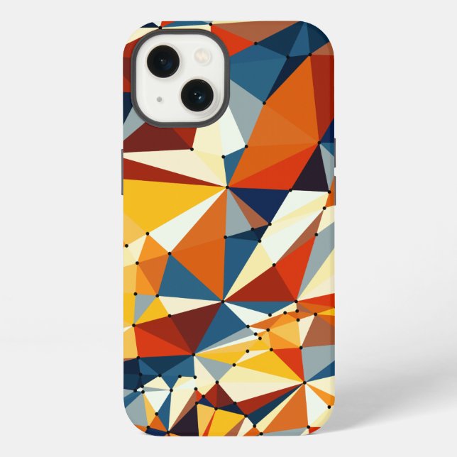 Net of multicolored triangles iPhone case (Back)