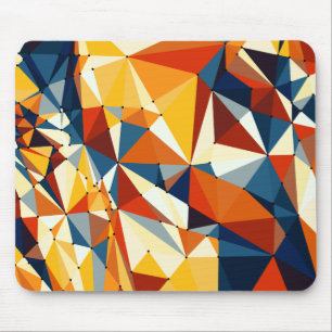 Net of multicolored triangles mouse mat
