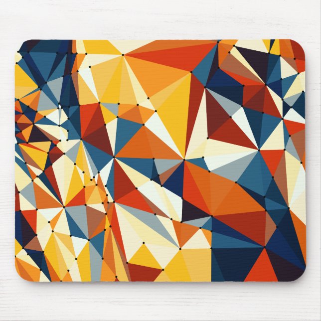 Net of multicolored triangles mouse mat (Front)
