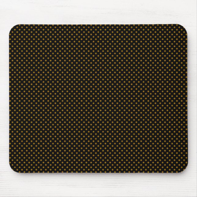 Net Pattern, Black with Brown Mouse Mat (Front)