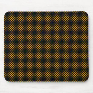 Net Pattern, Black with Orange Mouse Mat