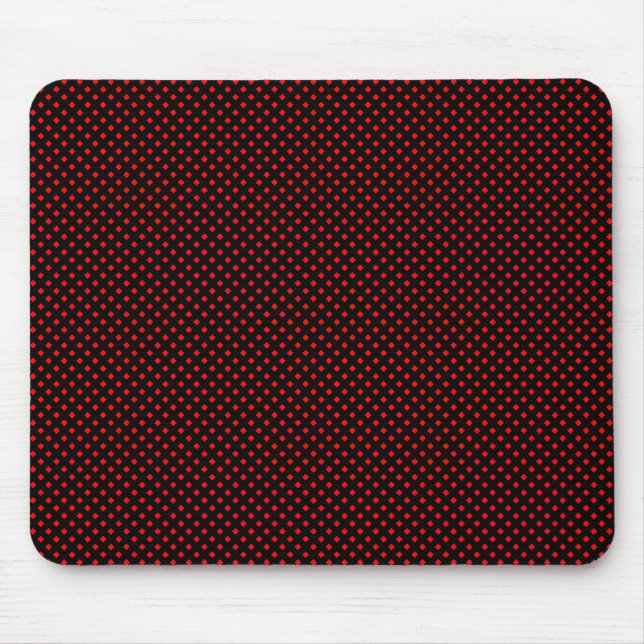 Net Pattern Black with Red Mouse Mat (Front)