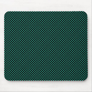 Net Pattern Black with Turquoise Mouse Mat