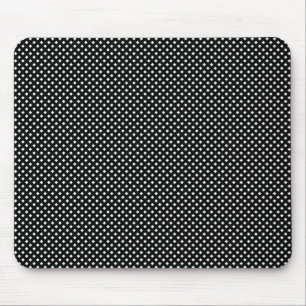Net Pattern, Black with White Mouse Mat