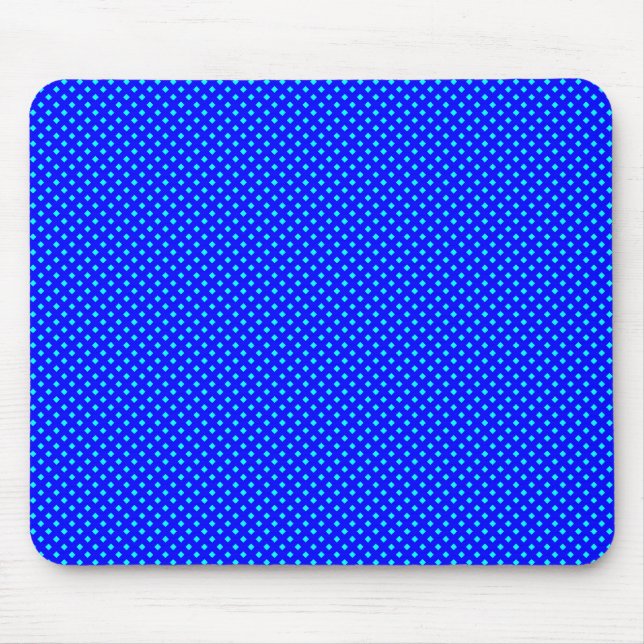 Net Pattern Blue with Cyan Mouse Mat (Front)