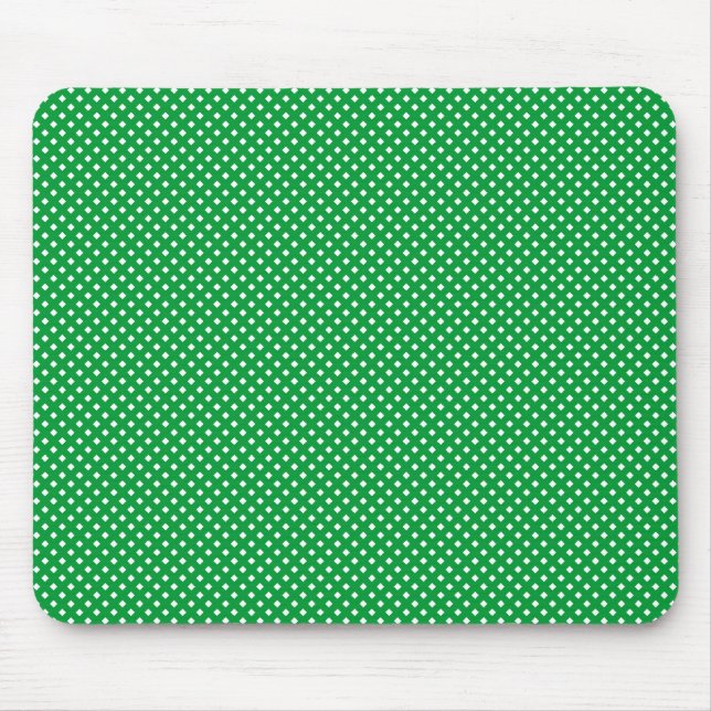 Net Pattern Green with White Mouse Mat (Front)